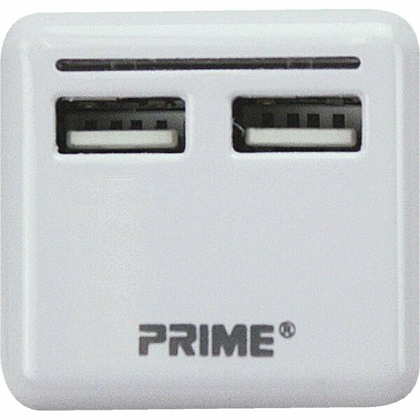 Prime Wire & Cable & Cable 2-Port White USB Charger PBUSB340